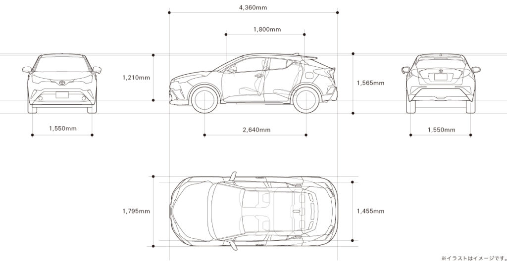 Chrのサイズは 全長と寸法と車幅の大きさまとめ Suv Car Media